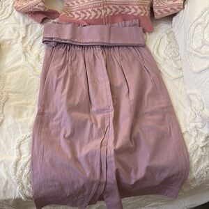 Lavender lined paper bag skirt with pockets in perfect condition. No flaws.